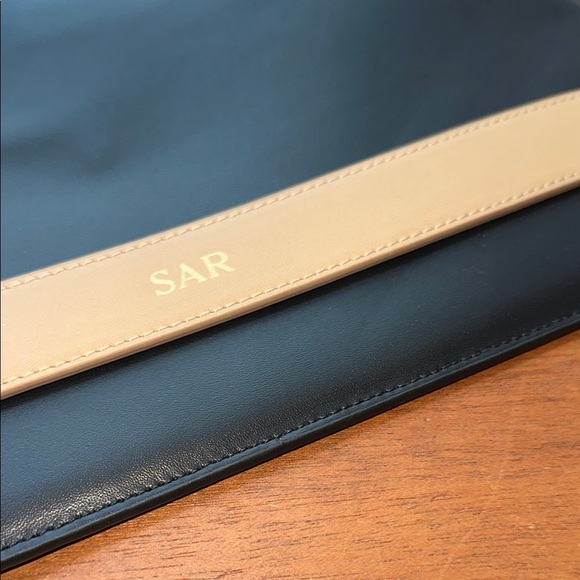 Mark & Graham Black and Tan Fabric Envelope Clutch - Picture 4 of 6